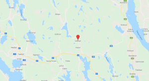 Vargangreppet på jämthunden skedde i Gullsbyn mellan Arvika och Västra Ämtervik. Området ligger i Rackstadsreviret. Karta: Google map