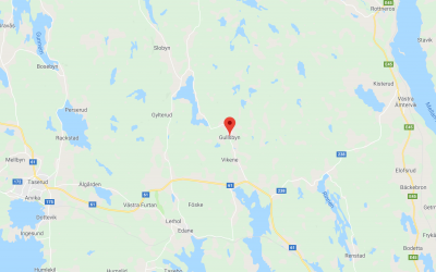 Vargangreppet på jämthunden skedde i Gullsbyn mellan Arvika och Västra Ämtervik. Området ligger i Rackstadsreviret. Karta: Google map