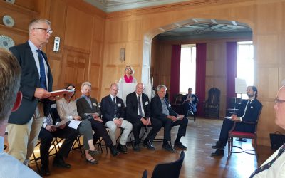 Svenska Jägareförbundets generalsekreterare Bo Sköld talade på jubileet och lovade bland annat att jägarna ska fungera som varningsklockor åt staten om förändringar i naturen. Foto: Fredrik Widemo