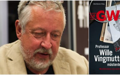 I sin självbiografi berättar Leif GW Persson om när han sköt ett vådaskott med studsaren i taket på sitt kontor i Solna. Han verkar inte ha studerat Jägarexamens avsnitt om säker vapenhantering närmare. Foto: Albin Olsson