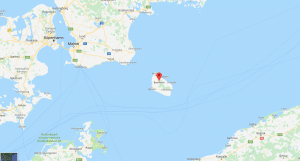 Bornholm ligger cirka fyra mil sydost om Malmö.