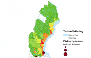 Insamlingar av fästingar norr om Dalälven.