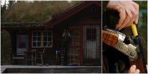 Det ställs högre krav för förvaring av vapen i en jaktstuga jämfört med att förvara vapnet i en bil. Foto: Olle Olsson och Jan Henricson