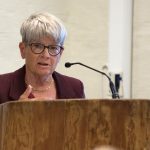 Monika Stridsman i samband med Svenska Jägareförbundets årsstämma.