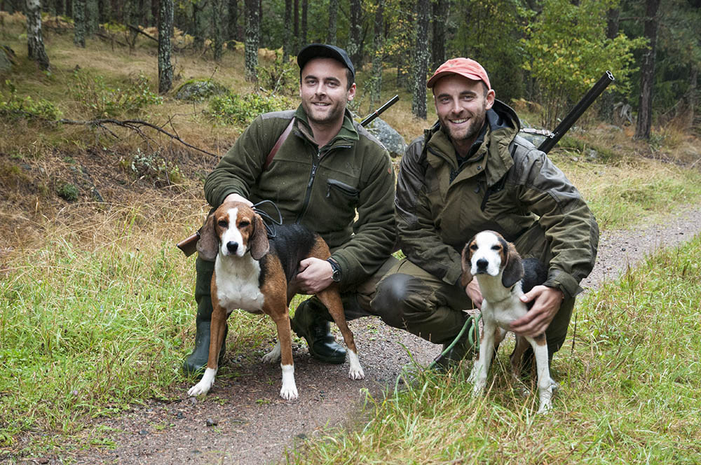 Tvillingarna Henes och Haris Cehajic tänker stövare, pratar stövare och jagar med sina stövare. För dem har valet av hund varit givet, ända sedan barndomen. Foto: Jan Henricson