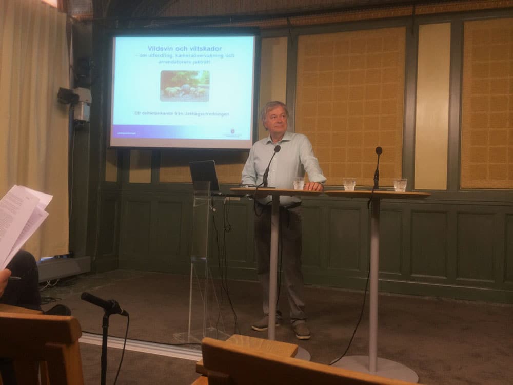 Jaktlagsutredaren Håkan Larsson presenterade idag sitt andra delbetänkande. Foto: Bertil Lundvik