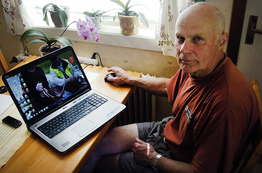 Stig Emilsson konstaterar att tvisten om rätten till trofén från älgtjuren Linus på intet sätt är avgjort. Foto: Bernt Karlsson