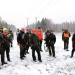 Ett tjugotal jägare slöt upp på Luciadagen för att jaga räv. Foto: Lars-Henrik Andersson