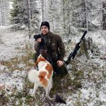 Andreas Almespång fällde en tjädertupp undan Zack. Foto: Lars-Henrik Andersson
