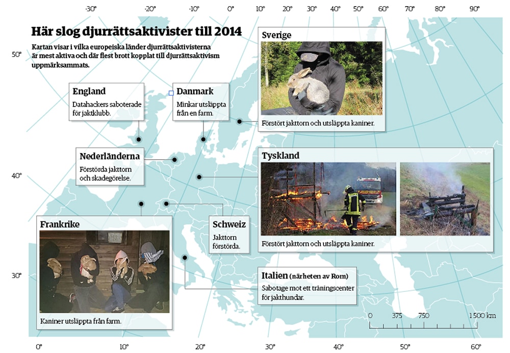 Uppgifterna och bilderna i kartan är hämtade från sajten directaction.info. Grafik: Elin Brander