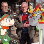 Roy Bäckbom, Edwin, Björn Vilson och Hälge utanför konsthallen. Foto: Privat