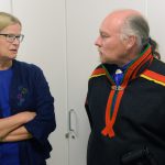 Staten företräds av justitiekansler Anna Skarhed i Girjasmålet. Mats Berg, är ordförande i Girjas sameby som i andra hand yrkar på en delad rätt till jakten och fisket inom samebyns område. Foto: Lars-Henrik Andersson