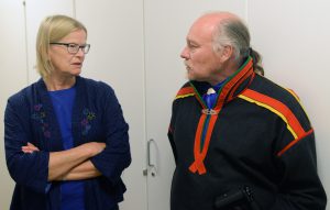 Staten företräds av justitiekansler Anna Skarhed i Girjasmålet. Mats Berg, är ordförande i Girjas sameby som i andra hand yrkar på en delad rätt till jakten och fisket inom samebyns område. Foto: Lars-Henrik Andersson