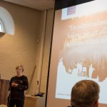 Maria Hörnell Willebrand presenterade Naturvårdsverkets viltstrategi vid Svenska Jägareförbundets ordförandekonferens. Foto: Martin Källberg