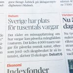 Rubriken artikelförfattaren syftar på. Faksimil från Dagens Nyheter.