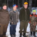 Mikaela, Arvid, Viktor, Liam, i väntan på upptaget! Foto: Anders Ek