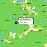 Här sågs vargarna. Karta: Eniro
