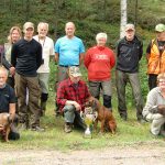 Deltagarna i Värmlands länsmästerskap i eftersök. Foto: Lena Jansson